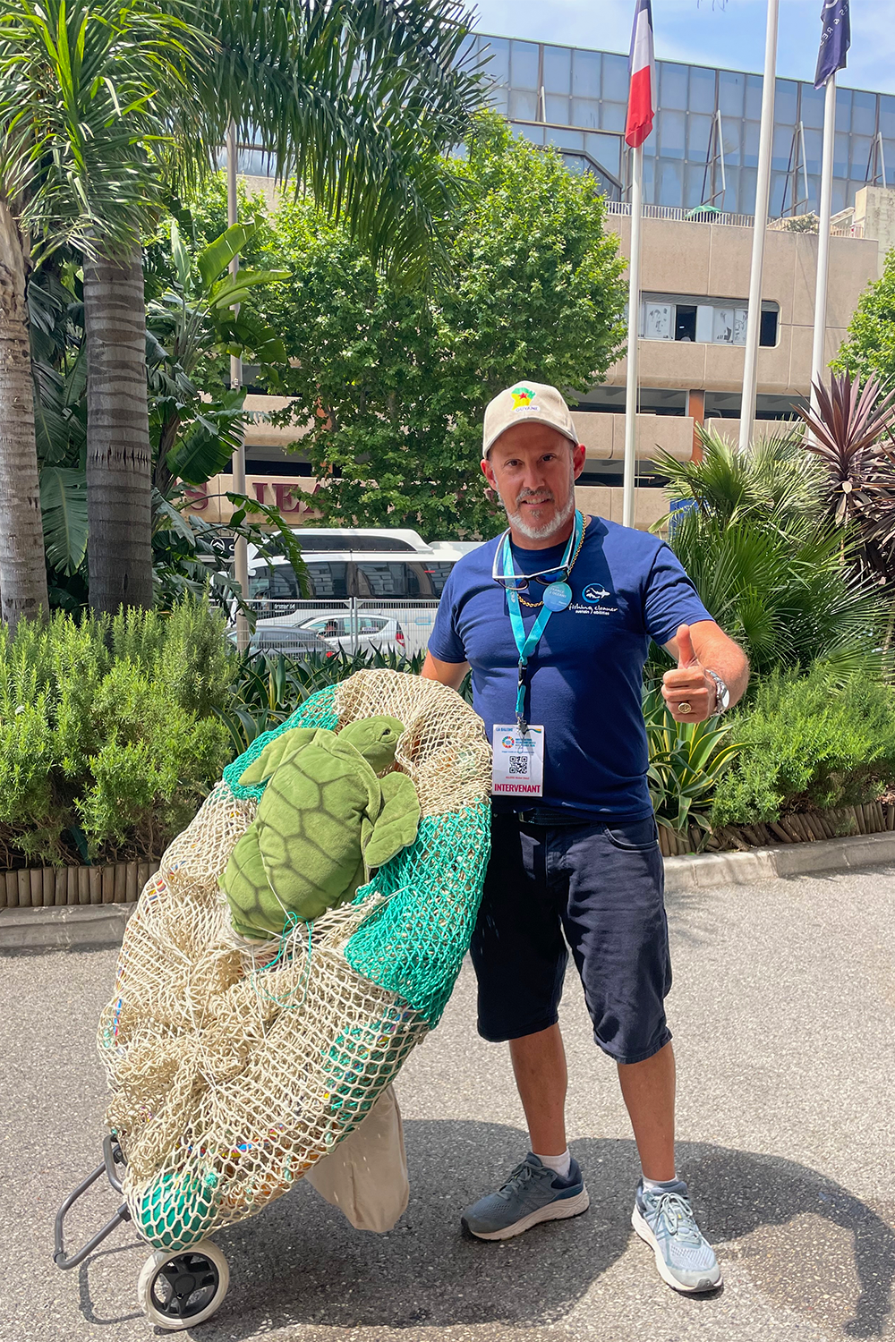 Tony Nalovic with a TED at the United Nations Ocean Conference