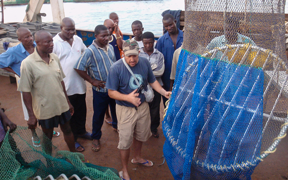 Tony Nalovic conducting a TED training in port Gentil Gabon for Togolese and Nigerian crew members.