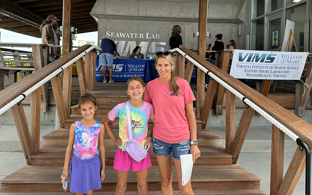 Cameron Custis (center) was a recent participant in VIMS ESL's summer marine science camp, Seaside Scholars. Photo by Ethan Smith.