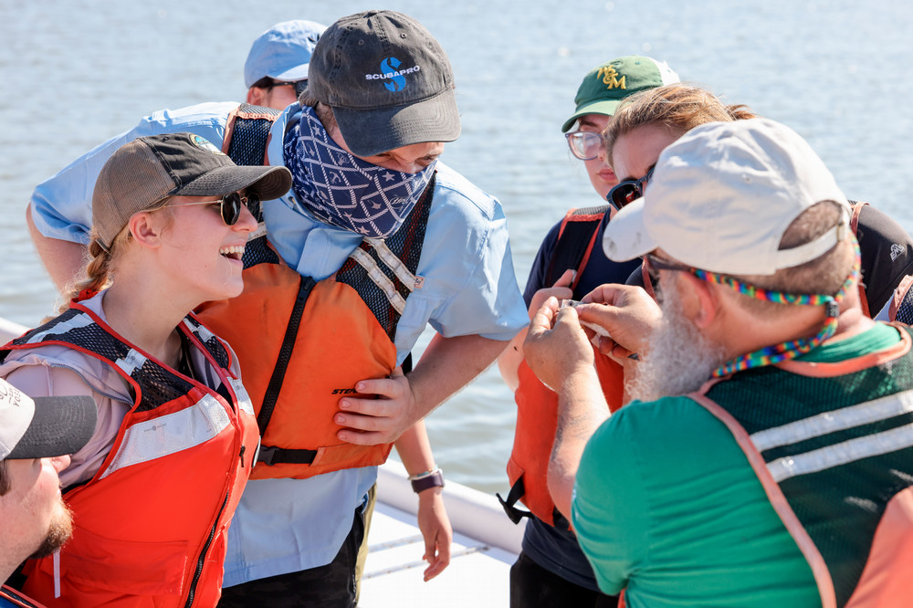 Graduate students joined VIMS &amp; Batten School faculty on the Eastern Shore as part of their orientation. Photo by Candace Johnson.